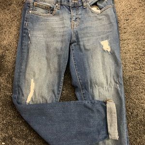 Skinny roll up jeans